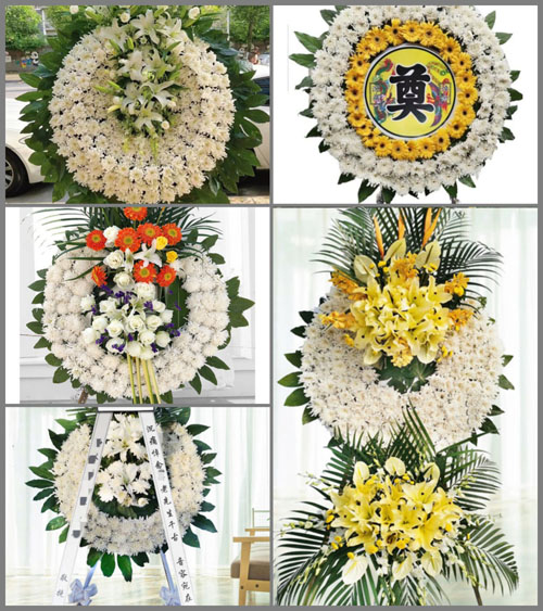 安徽六安市金寨县现代产业园郑岭村花圈速递